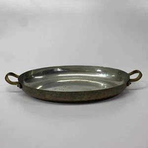 VINTAGE DOURO B & M COPPER OVAL FISH 2 Handle PAN MADE IN PORTUGAL - 8”x12” - Picture 1 of 14