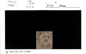 North German Confederation, Postage Stamp, #6 Hamburg Cancel Used, 1868 (AC) - Picture 1 of 1
