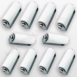 Gate Roller Top Guide Rubber Hard Plastic 6" Sliding Rolling Slide White Lot 10 - Picture 1 of 2