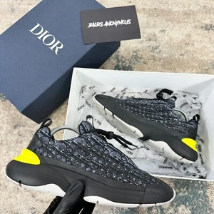 Dior B24 Oblique Technical Fabric Trainers In Black & Beige RRP £750 - Picture 1 of 11