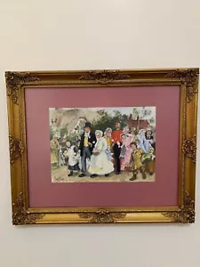 Großer bunter gerahmter Druck "Die Dorfhochzeit" von Sir Luke Fildes - Bild 1 von 14