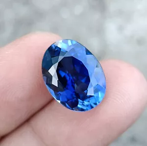 15x11 MM Natural Flawless Ceylon Blue Sapphire Oval Loose Gemstone - Picture 1 of 7