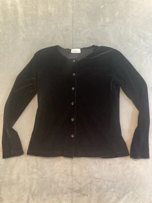 Girls 10-12 Black Velour Sweater Vol 1 - Image 1 of 4