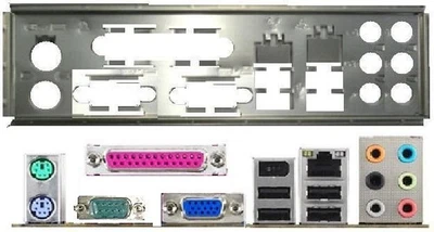 ATX Blende Slotblende I/O Shield • 2x PS/2  4x USB  6x Audio  LAN  Firewire  VGA - Bild 1 von 2