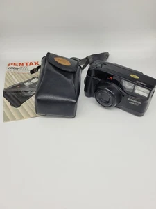 Pentax Zoom 90 analoge Kompaktkamera 35 mm + Tasche manueller Gurt sehr guter Zustand funktioniert - Bild 1 von 12