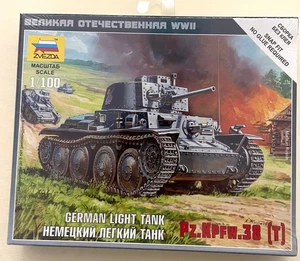 ZVEZDA 1/100 WWII GERMAN 38-T LIGHT TANK - Picture 1 of 1