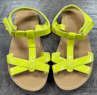 Baby Girl Clothes Gymboree Size 7 Bright Yellow Painting Pals Sandals - Image 1 of 2