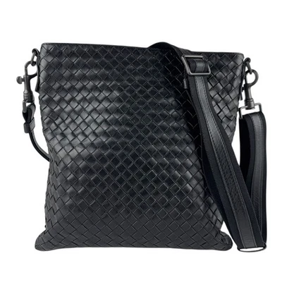 Auténtico Bolso Bandolera BOTTEGAVENETA Intrecciato Cuero Negro - z7494 Foto 1 de 4