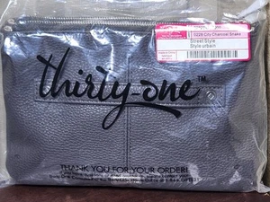 Thirty One Gifts All About the Benjamins  City Charcoal Snake BRAND NEW - Picture 1 of 6
