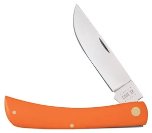 Case xx Knives Sodbuster Smooth Orange Delrin 80512 Stainless Pocket Knife - Picture 1 of 2