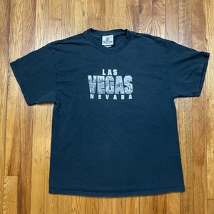 Vintage 90er Las Vegas T-Shirt Herren XL Excalibur Hotel Casino USA Stoff schwarz - Bild 1 von 14