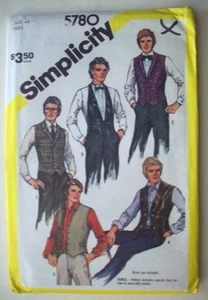 80's Men's Vests pattern 5780 size 44 UNCUT - Picture 1 of 2