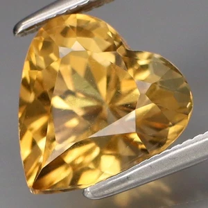 3.10Ct.Real 100% Natural Amarillo Citrino Brasil CORAZÓN precioso y Ojos Limpios! - Imagen 1 de 4
