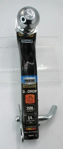 REESE TOW HITCH 3" DROP 1 -1/4" RECEIVER 3/4"  HZN 2" Hitch Ball 3500LB NEW- b - Foto 1 di 5