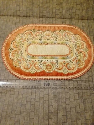 Dolls House Large Pink Oval Carpet Rug  13 inch   Living Room Bedroom - Image 1 of 4