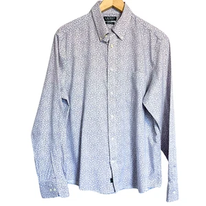 Lauren Ralph Lauren Stretch Button Up Hemd Herren Gr. L Blau Print Baumwolle Preppy - Bild 1 von 11