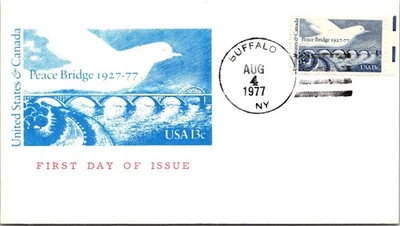 FDC 1977 SC #1721 Peace Bridge Cachet - Buffalo NY - Single - J20904 - Image 1 of 2