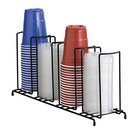 DISPENSE-RITE WR-4 Dispense-Rite Four Section Wire Rack Cup and Lid Organizer,