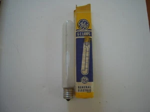 NIB NOS GE FG 648-X 20W 120V Frosted Tubular Bulb - Gray Metal Base - GREAT!!! - Picture 1 of 9