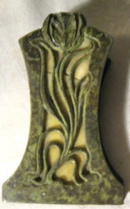 ANTIQUE ARTS CRAFTS APOLLO STUDIOS BRONZE GLASS DESK PAPER LETTER CLIP HOLDER - Picture 1 of 6