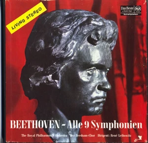 7LP Box BEETHOVEN 9 Symphonies LEIBOWITZ RCA Best-U1 Stereo TELDEC Ed1 3 Inserts - Picture 1 of 3