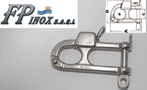Mousqueton inox 316 Réglementaire Pour Ski Nautique Charge 300kg - Photo 1/2