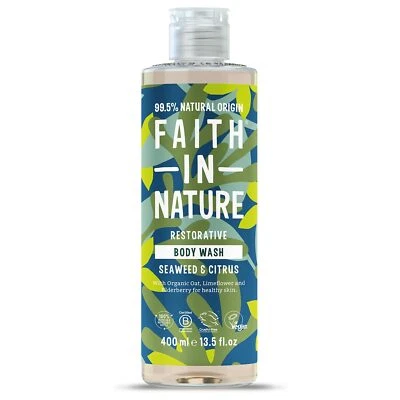 Faith In Nature Natural Seaweed and Citrus Body Wash Restorative Shower Gel No