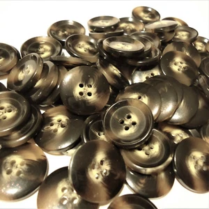 20 Knöpfe *Horn* 2,0cm/20mm Jacken-Kleider-Knopf 4-Loch Braun-Beige - Bild 1 von 7