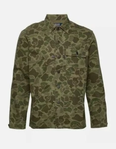 Ralph Lauren Polo Saranac Lake 2 Military Camo Shirt Jacket Green Size Small - Picture 1 of 12