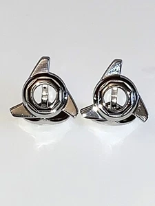 Dunhill Radiale Wing Nut Gemelli In Argento Sterling Nuovi RRP £315 - Picture 1 of 5