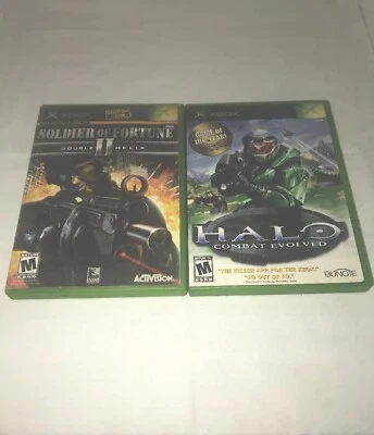 HALO: COMBAT EVOLVED XBOX /SOLDIER OF FORTUNE BUNDLE Complete With Manual In Box - Image 1 of 4