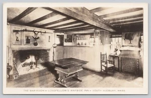 Longfellow's Wayside Inn The Bar Room RPPC South Sudbury, Mass Real Photo - Picture 1 of 2