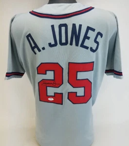 Andruw Jones Autographed Signed Atlanta Braves Custom Jersey (PSA/DNA ITP COA) - Picture 1 of 5