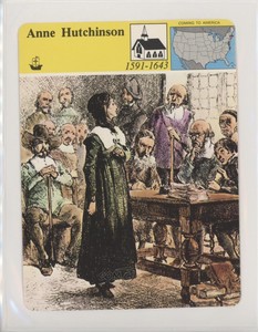 1979-80 Panarizon Story of America Deck 38 Printed in Italy Anne Hutchinson n1u
