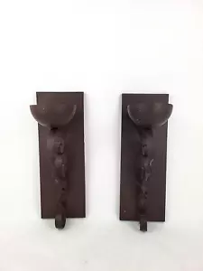 "Applique da parete ghisa dipinte marrone 16" - Foto 1 di 3