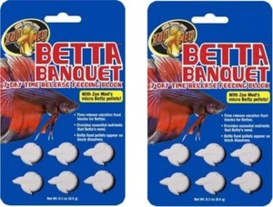 Zoo Med Betta Banquet Blocks 6 Card (Set Of 2), fish, 0.3 ounces - USA SELLER - Picture 1 of 1