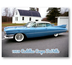 1959 Cadillac Coupe DeVille Retro Auto Kühlschrank Werkzeugkiste Kühlschrankmagnet - Bild 1 von 3