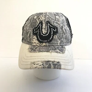 True Religion Men's Adjustable Leather Strapback Hat - Picture 1 of 11