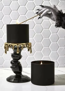 Bath & Body Works 6.75" Tilted Dripping 3 Wick Candle Holder Pedestal Halloween - Picture 1 of 6