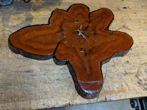 cedar or cypress Wood Log Slice Tree Trunk Slab Bark Wall Clock Cover