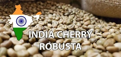 VILAR IMPORTS 5 LB INDIA CHERRY INDIAN UNROASTED GREEN COFFEE BEANS FIVE POUND - ROBUSTA
