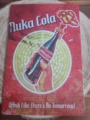 🍀 Blechschild Metallschild Gaming Fallout Nuka Cola Rusty Rostig Tin Sign - Bild 1 von 2