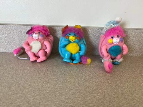 Lot of 3 Vintage Rare Mattel Pocket Popples 3" Cover