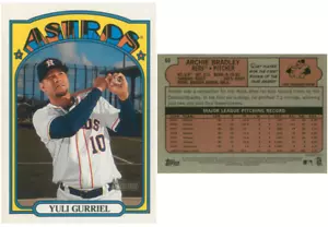 2021 Topps Heritage Yuli Gurriel Front Archie Bradley WRONG BACK ERROR Card #69 - Picture 1 of 3