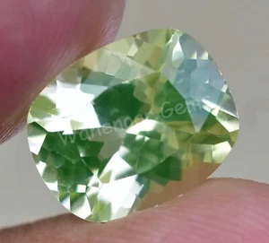 6.35 Ct Natural Green Peridot Cushion Shape VVS Pak Gemstone AGL Certified - Picture 1 of 6