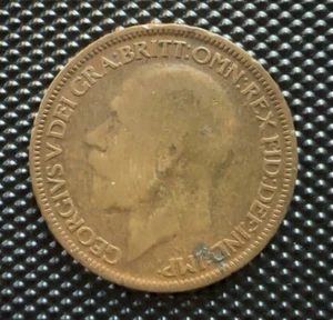 1927 GREAT BRITAIN HALF PENNY - GEORGE V - CIRCULATED - KM824 - Picture 1 of 2