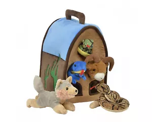 Desert House Plush Animal Toy with Removable Lizard, Snakes, Sheep, Coyote - Picture 1 of 1