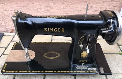 vintage ancienne MACHINE à COUDRE de meuble SINGER 15B 15-B SIMANCO FRANCE MADE - Photo 1/4