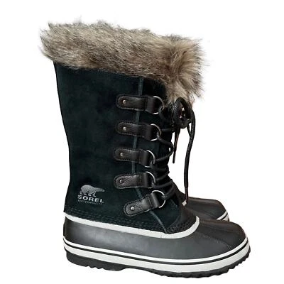 Sorel Joan of Arctic Faux Fur Waterproof Snow Boots Size 9 Black Outdoor NWT - Image 1 of 4