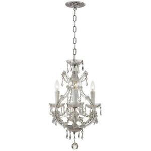 Crystorama 4473-CH-CL-MWP Maria Theresa Chandelier Polished Chrome